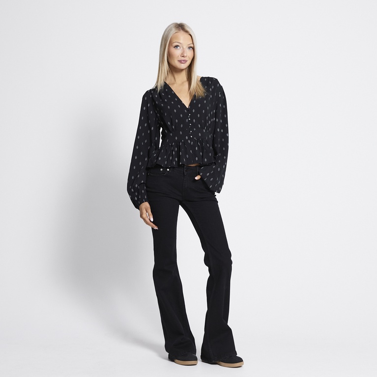 V-neck peplum blouse "Gianna"